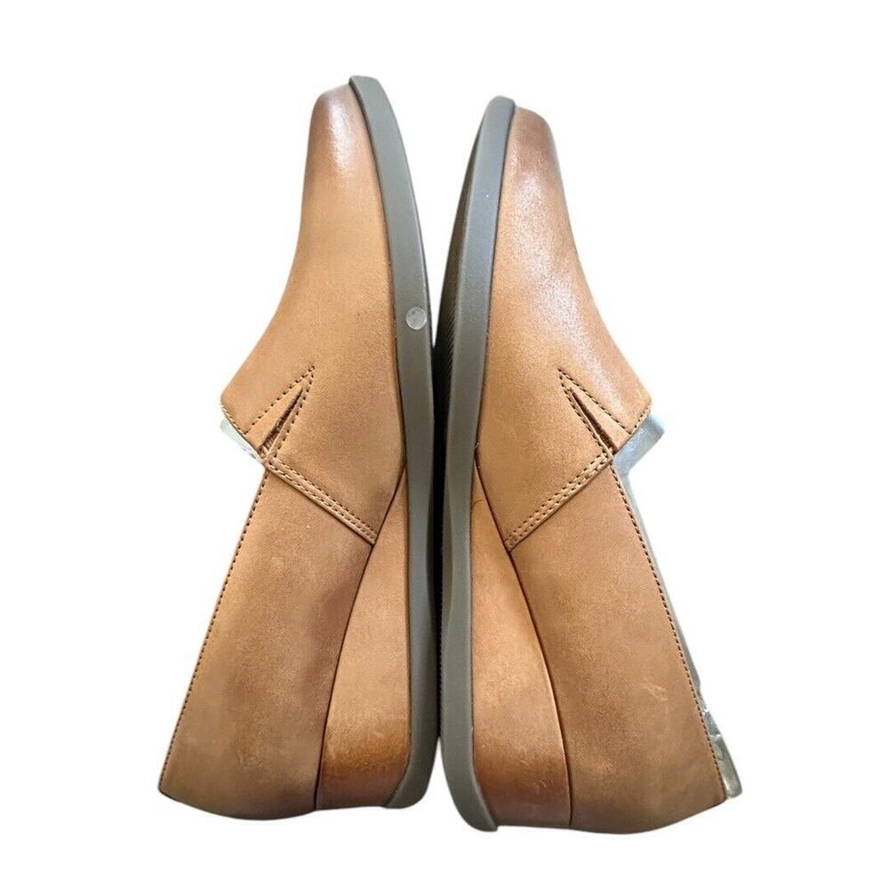 Dansko Shanda Luggage Waterproof Leather Wedge Heels 40 Womens 9.5-10 Brown - Picture 4 of 10